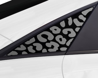 Past Hyundai Ioniq 6 2023 + Kwart Venster Dier Luipaard Cheetah Koe Print Vinyl Decal Stickers 2023 2024 2025 +