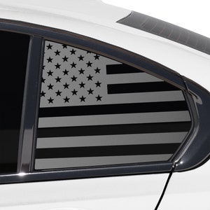 Fits BMW  2019 - 2023 Quarter Window American Flag Vinyl Decal Stickers Distressed Blue Red Line 2022 2021 2020