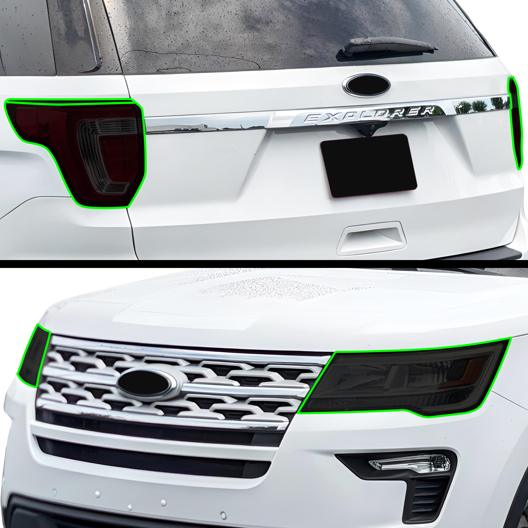 Fits Ford Explorer 2016 2017 2018 2019 Head Tail Light Precut Smoked Vinyl Tint Kit Film Overlay PPF Cover Headlight Taillight Etsy