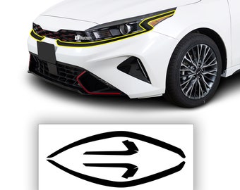 Fits Kia Forte 2022 2023 2024 Side Rear Front Bumper Vinyl Chrome Delete Trim Blackout Decal Sticker Film Overlay