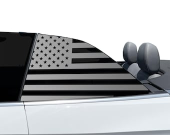 Audi S5 Convertible 2020-2024 - American Flag Vinyl Decal Stickers - Matte Black
