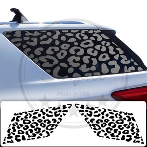 Leopard Print Rear Window Decal: Fits Chevy Traverse 2018-2023