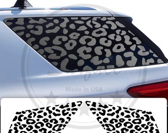 Leopard Print Rear Window Decal: Fits Chevy Traverse 2018-2023