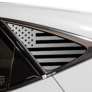 Fits Lexus NX 2022 - 2024 Quarter Window American Flag Vinyl Decal Stickers Distressed Blue Red Line 2023