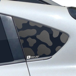 Fits Subaru CrossTrek XV 2018-2023 Rear Quarter Window Animal Cow Spots Print Vinyl Decal Stickers 2019 2020 2021 2022 2023