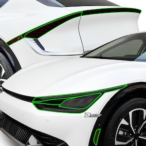 Passend für 2022 2023 2024 Kia EV6 Kopf Rücklicht Precut geraucht Vinyl Tint Kit Film Overlay PPF Abdeckung