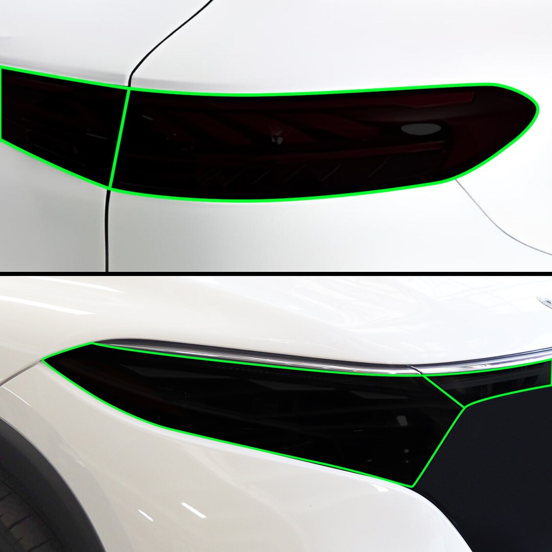 Smoked Vinyl Tint Kit: Mercedes Benz EQS SUV Head & Tail Lights 2022 ...