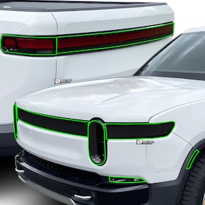 Fits Rivian R1T R1S Head Tail Light Headlight Taillight Precut Smoked Tint Kit Film