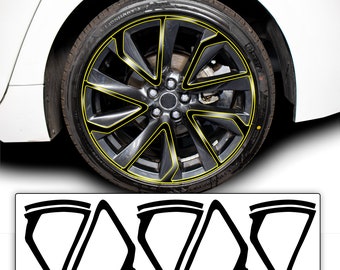 Toyota Corolla Wheel Rim Blackout Vinyl Decal: Chrome Delete (2020-2026)