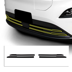 Fits Hyundai Kona 2018-2024 Front Grille Side Rear Wheel Rim Vinyl Chrome Delete Trim Blackout Decal Sticker Overlay Film