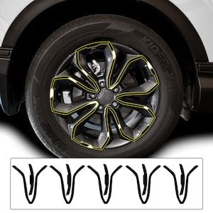 Fits Honda CR-V 2020 2021 2022 Wheel Rim Vinyl Chrome Delete Trim Blackout Decal Sticker Film Overlay