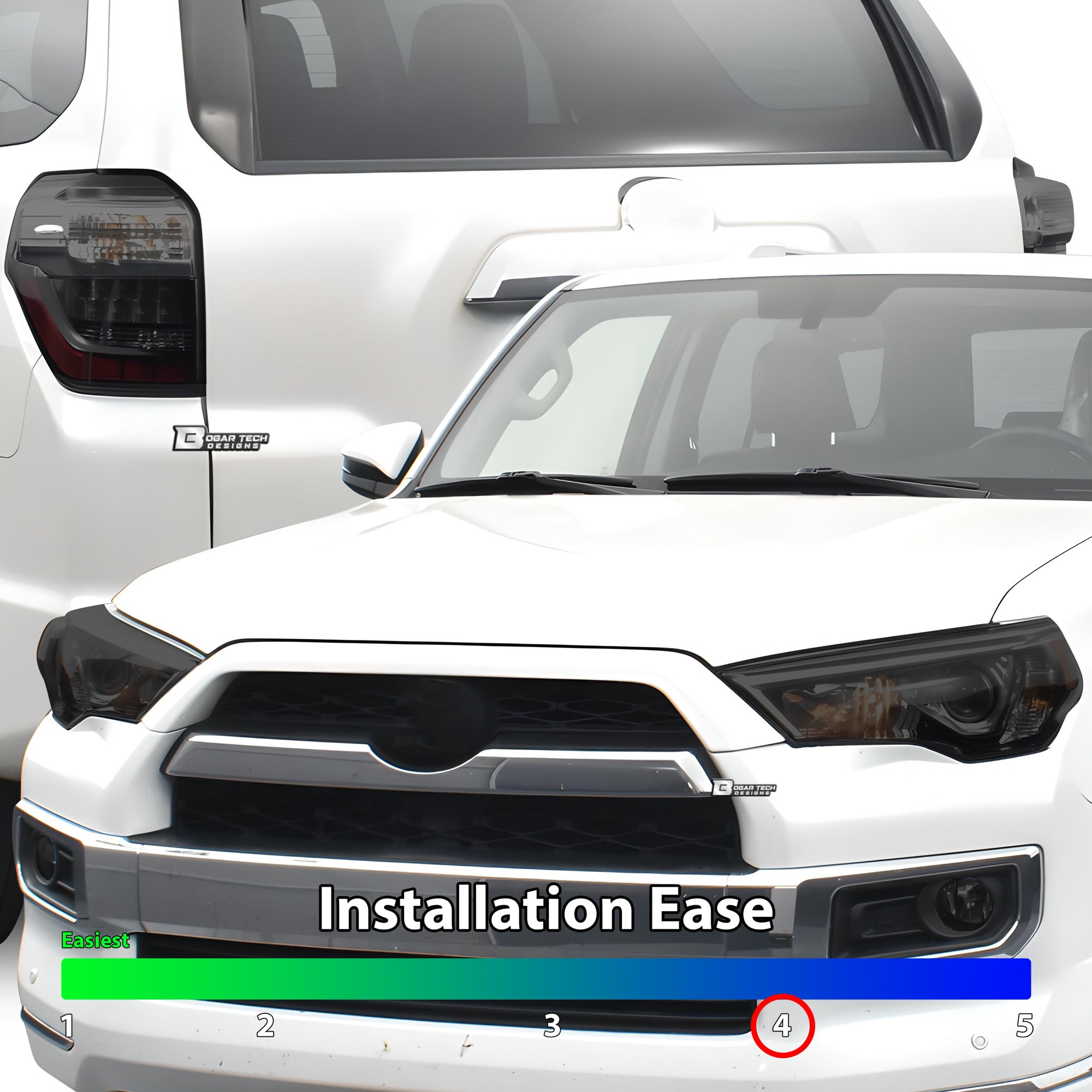 Rvinyl Pre-Cut Tail Light Tint Film Kit (Smoke) For Toyota Corolla 2014-2016 - Air Release, UV Protection