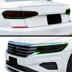 Fits Volkswagen Passat 2020 - 2022 Head Tail Light Precut Smoked Vinyl Tint Kit Film Overlay PPF Cover Headlight Taillight 2021