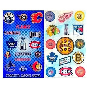 HOCKEY - Six maxi autocollants originaux Lion des sables ** RARE ** 1 feuille au choix
