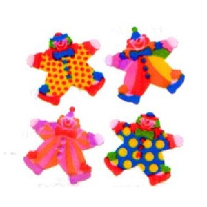 Adesivos Pearly CLOWNS MOP Sandylion ~Novos no pacote~ 3 quadrados ~VINTAGE
