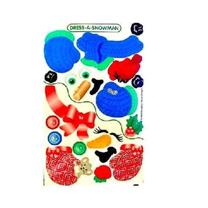 DRESS-A-SNOWMAN Maxi Sandylion Stickers 1 feuille ~ Super Rare ~ Kromekote