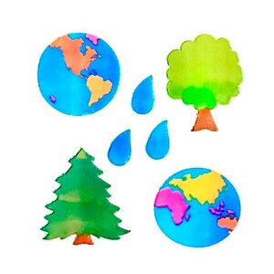 GREEN WORLD Pearly MOP Sandylion Stickers 1 square  Vintage