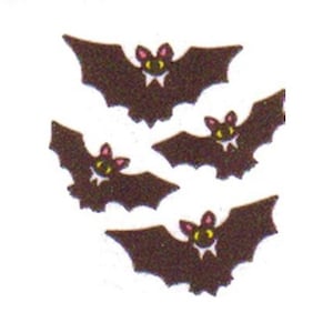 BATS BAT Fuzzy Sandylion Stickers  ~Vintage~ RARE