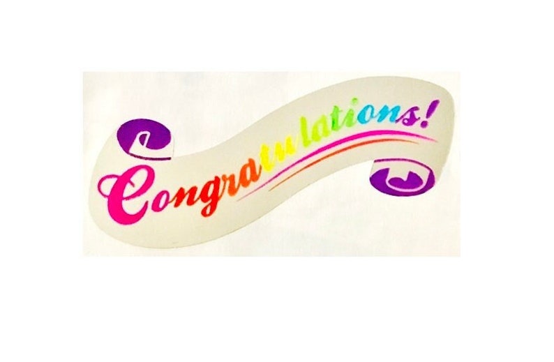 Congratulations Scroll Robe CONGRATULATIONS SCROLL Mylar Sandylion Stickers - 1 Square Vintage - Etsy