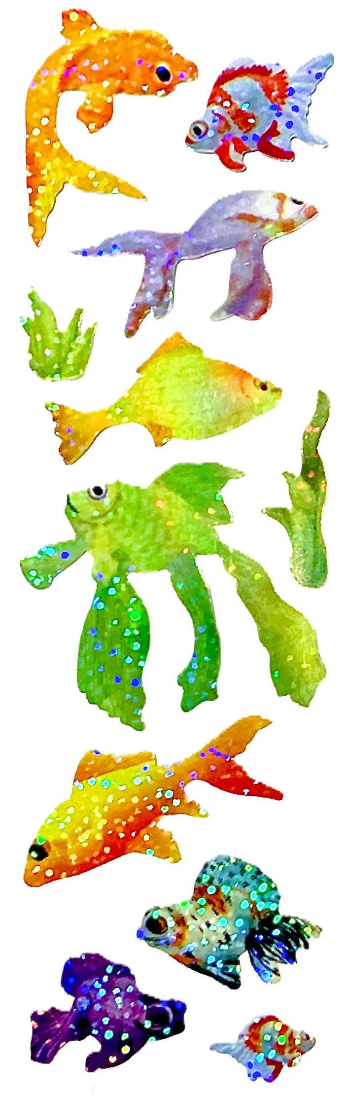 FISH Sandylion ステッカー - 1枚 ヴィンテージ グリッター - Etsy 日本