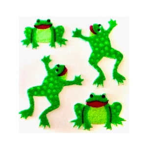 FROGS Fuzzy Sandylion Stickers 1 square **Vintage**