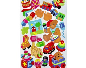 DINOSAURS, DINOSAUR Maxi Kromekote Sandylion Stickers  *Vintage*