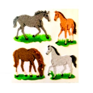 PFERDE PFERD Fuzzy Sandylion Aufkleber 1 Quadrat Vintage