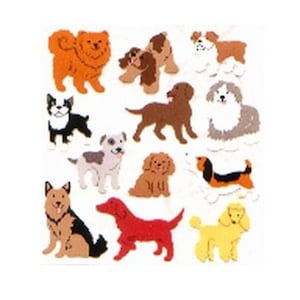PUPPIES DOGS Various Breed Sandylion Stickers   RARE Vintage