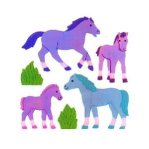 Vintage PFERD PONY Perlmutt MOP Sandylion Aufkleber 1 quadrat