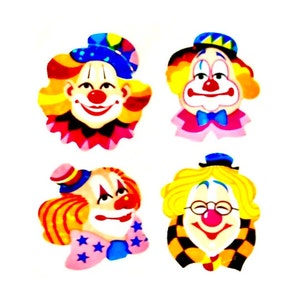 PALHAÇOS PALHAÇOS Adesivos Sandylion brilhantes - 1 quadrado RARE Vintage
