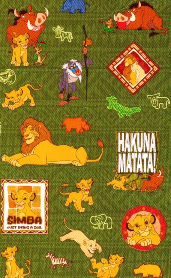 **RARE**     Maxi LION KING Sandylion Stickers 1 sheet   ~RETIRED~NOT IN PRINT~ 