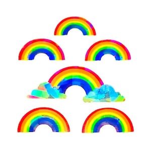 Stickers ARC-EN-CIEL ARC-EN-CIEL prismatique 1 carré RARE vintage