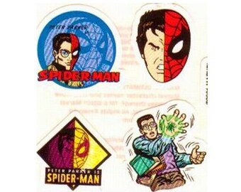 BATMAN MARVEL SUPERHERO Sandylion Stickers 1 strip    Rare