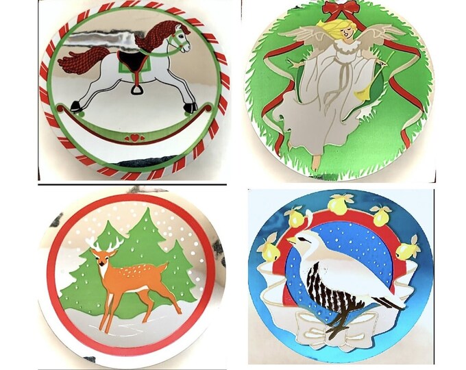 Angel, Deer, Partridge, Rocking Chair Mylar Large Sandylion Stickers ...