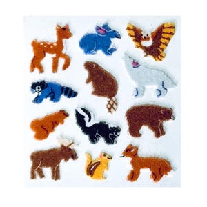 WALDTIERE Fuzzy Sandylion Aufkleber - 1 Quadrat ~ RAR Vintage