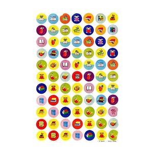 BOOKS, BOOKWORM Maxi Sandylion Stickers Rare-Vintage
