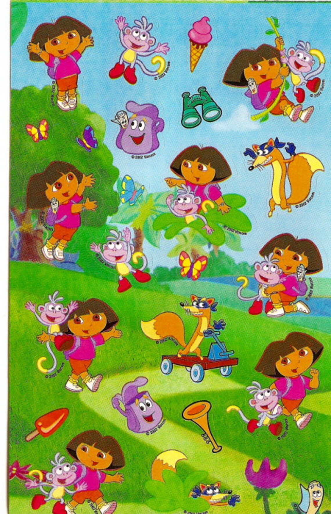 Maxi Dora the Explorer Sandylion Stickers 1 Sheet no | Etsy