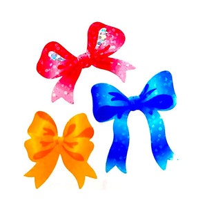 BOWS BOW Glittery Sandylion Stickers - 1 square   Rare Vintage