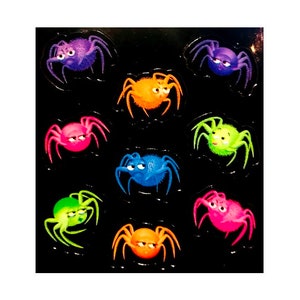 SPIDER SPIDERS Colorful Kromekote Sandylion Stickers ~ Rare Vintage