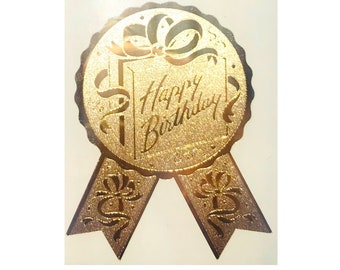 JOYEUX ANNIVERSAIRE Ruban Mylar Sandylion Stickers Thème *vintage*