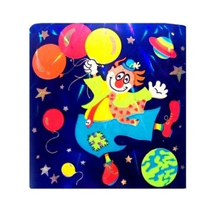 GLOBOS DE PAYASO DE CUMPLEAÑOS Pegatinas prismáticas Sandylion Vintage raras