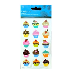 Maxi CUPCAKES Glittery Sandylion Stickers ** SELTEN