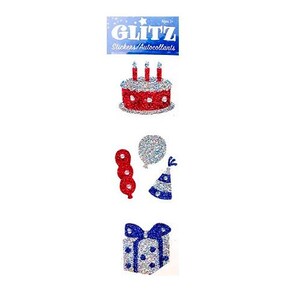 GEBURTSTAG Glitzer mit DIAMOND EMBELLISHMENTS Sandylion Sticker 1 Streifen *Neu im Pack* Selten