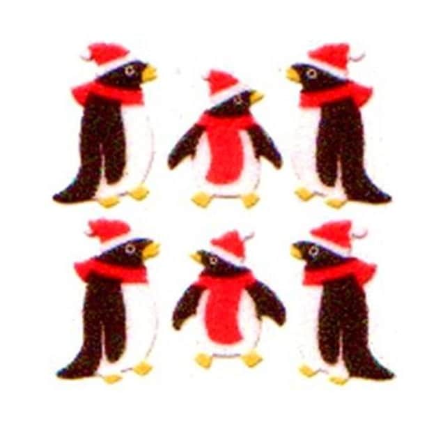 Sandylion Aufkleber-Set „Pinguine & Schneeflocken“ – Große Motive Für Bastelprojekte & Scrapbooking
