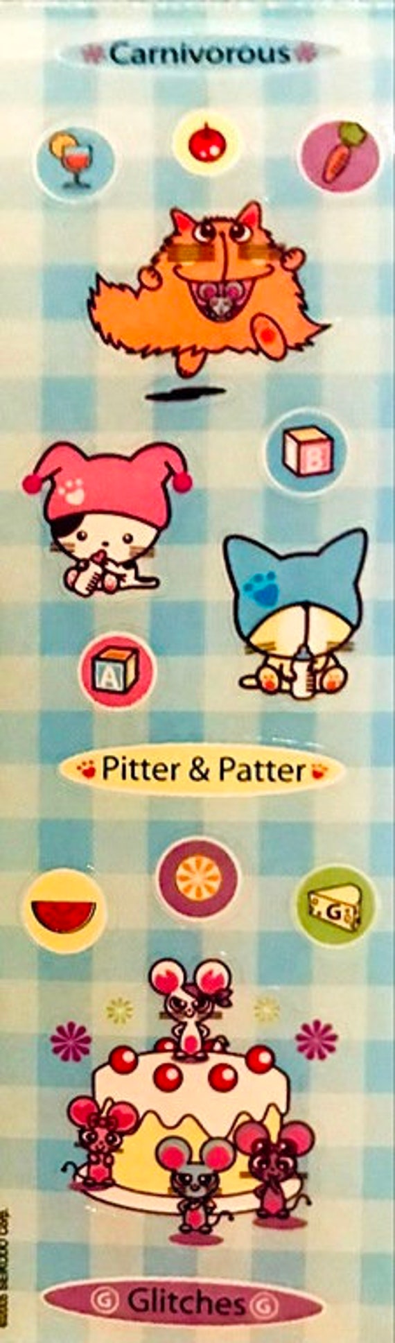 BARCODE KITTIES Theme Sandylion Stickers 1 strip **You Choose Design