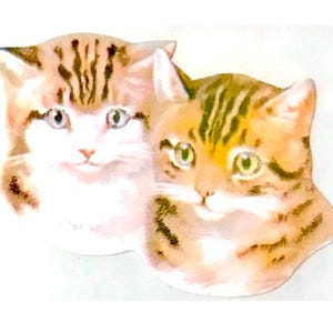 KITTENS CAT KITTEN Sandylion Stickers - 1 square  Rare Vintage Kromekote