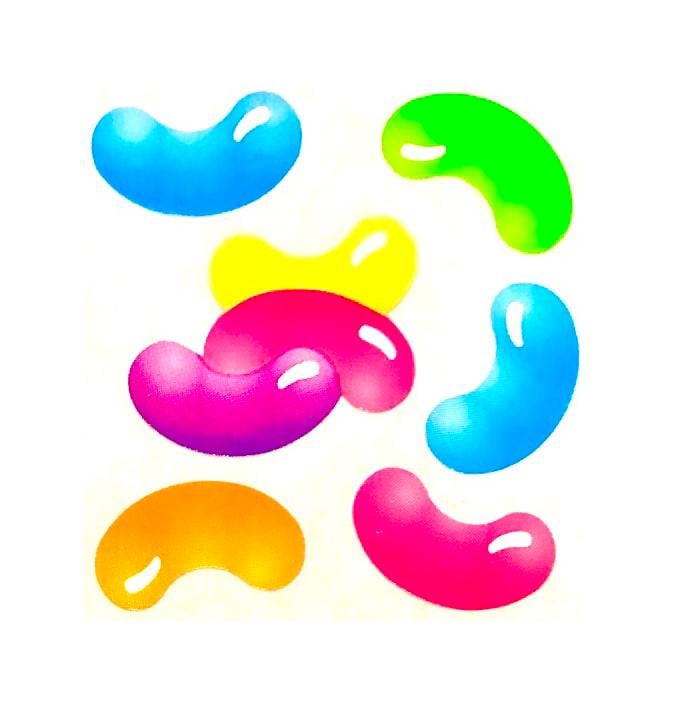 Rarest Sticker Bean JELLY BEANS Kromekote Sandylion Stickers - Rare Vintage - Etsy