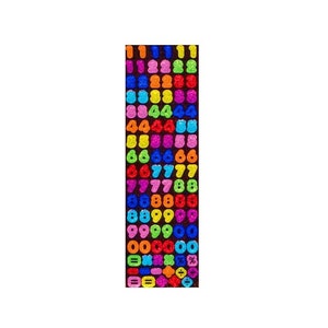 NUMBERS Glittery Sandylion Stickers  1 strip   *Vintage* Rare