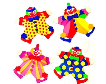 CLOWN CLOWNS BIRTHDAY Sandylion Stickers  1 square  ~Vintage