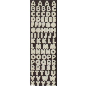 LETTRES ALPHABÉTIQUES Stickers lion des sables flous blanc-gris 1 bande *vintage* rare
